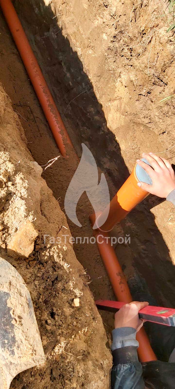 Фото установки труб